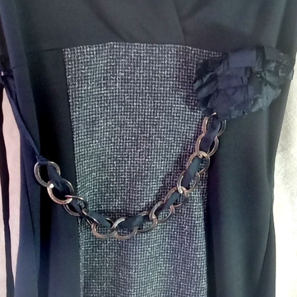 RINASCIMENTO Italian Dress size L Black Fits sz S/M - Picture 3 of 8